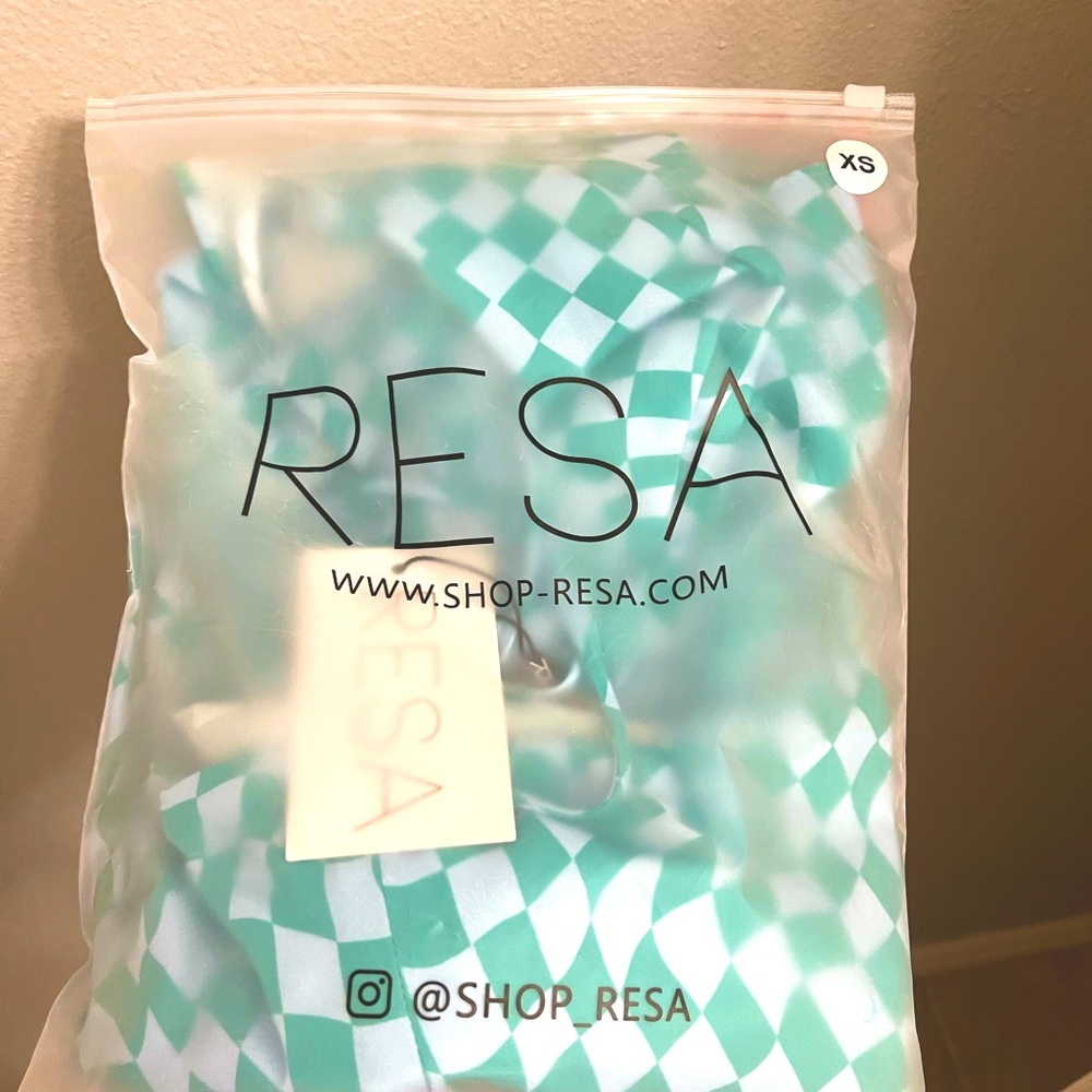 Resa checkered cut out dress